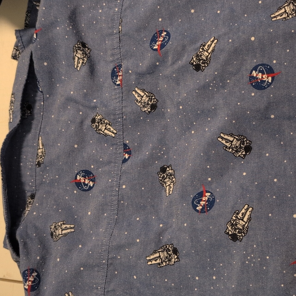 NASA short sleeve button up Mens XXL